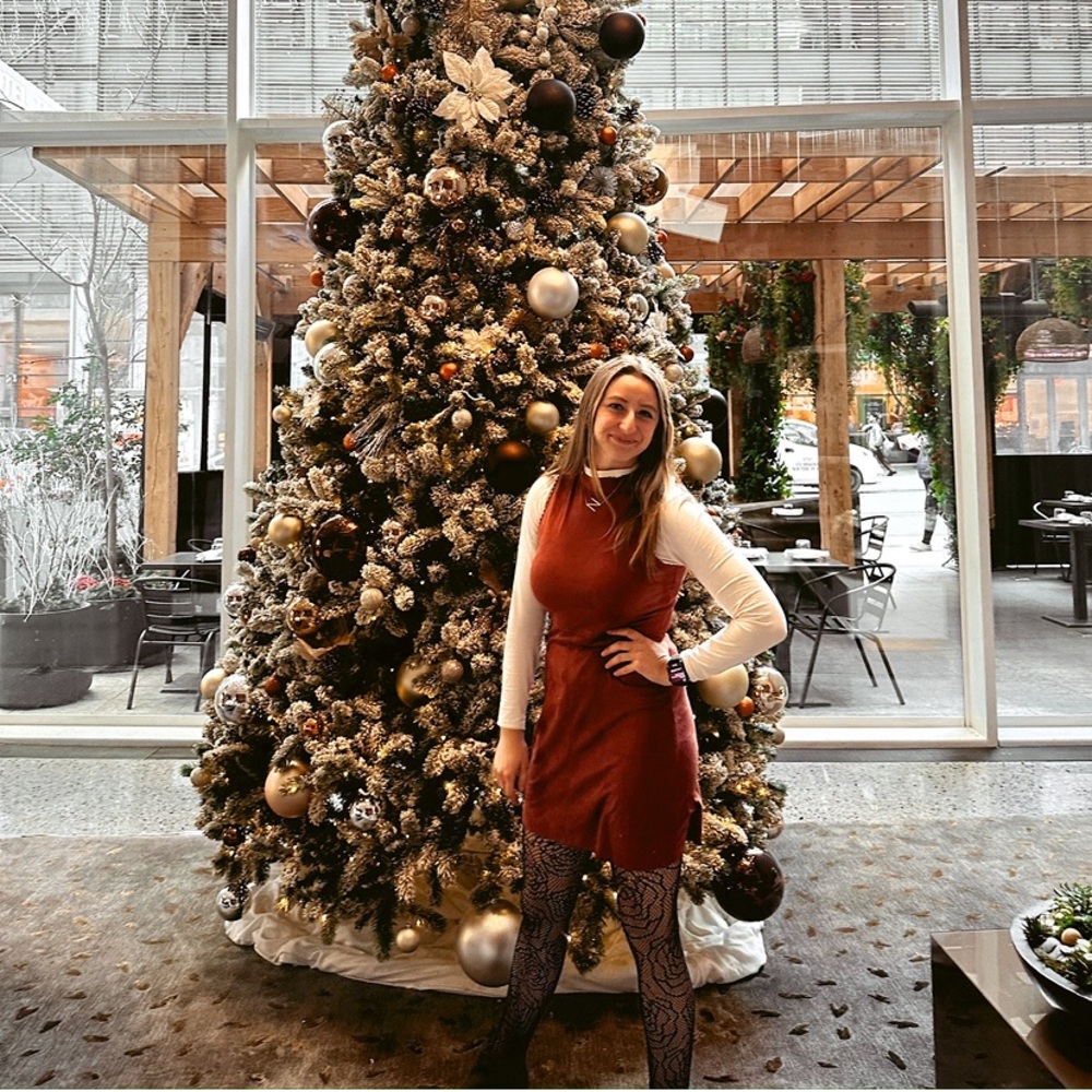 Faux Suede Sleeveless Red winter holiday Dress - Altard State